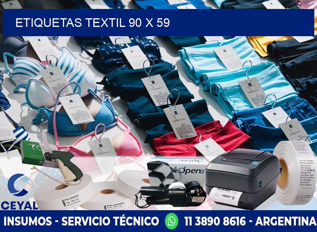 ETIQUETAS TEXTIL 90 x 59