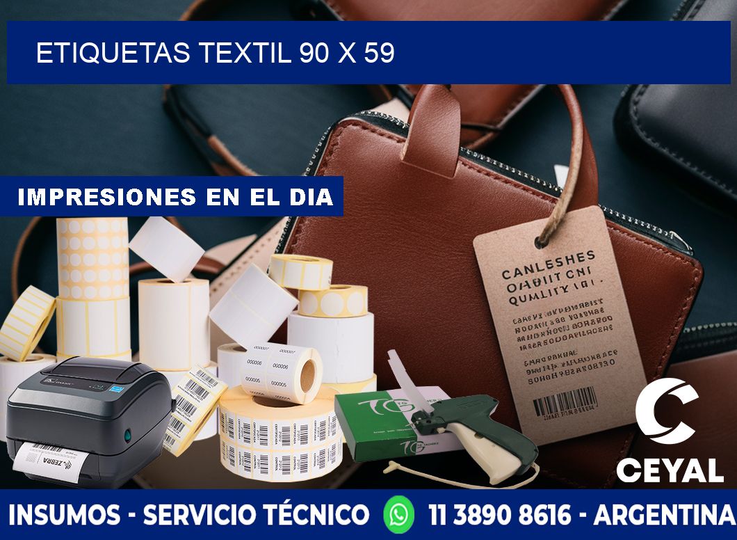 ETIQUETAS TEXTIL 90 x 59