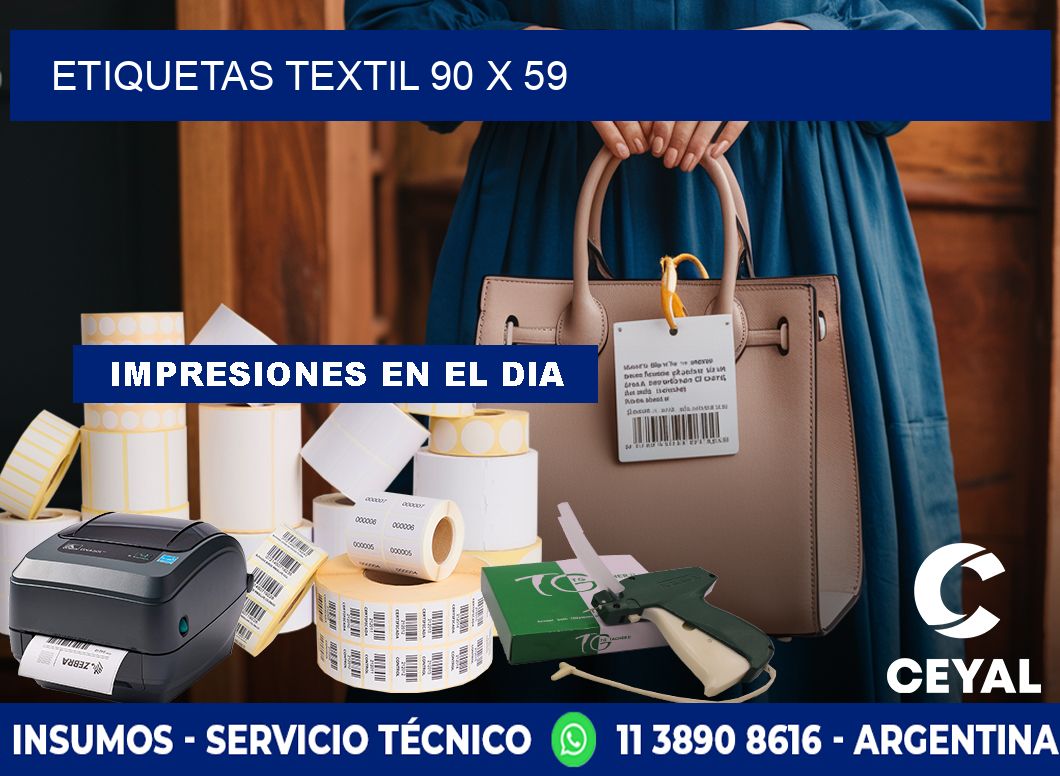 ETIQUETAS TEXTIL 90 x 59
