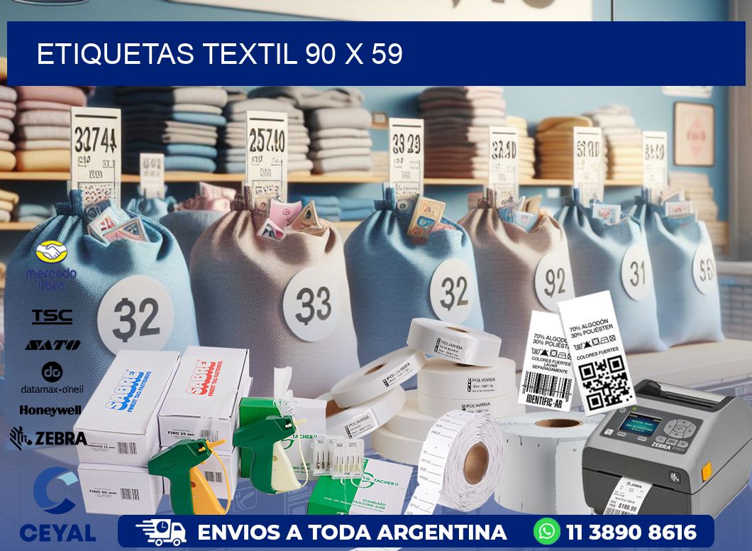 ETIQUETAS TEXTIL 90 x 59