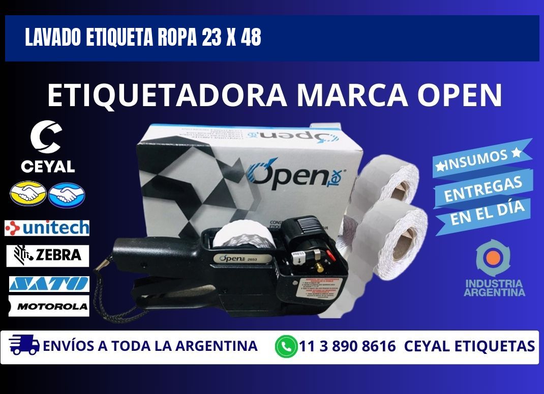 LAVADO ETIQUETA ROPA 23 x 48