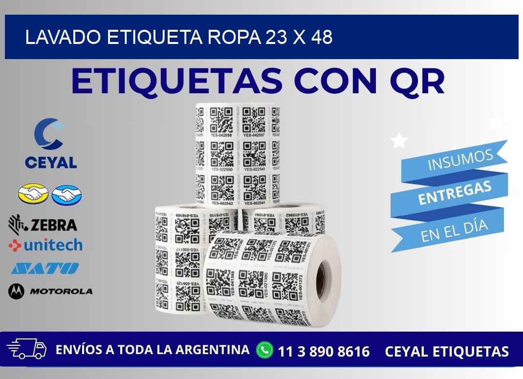 LAVADO ETIQUETA ROPA 23 x 48