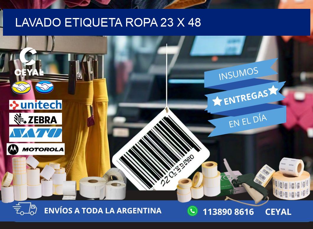 LAVADO ETIQUETA ROPA 23 x 48