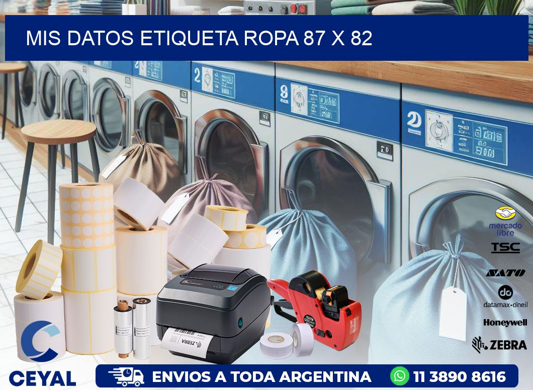 MIS DATOS ETIQUETA ROPA 87 x 82