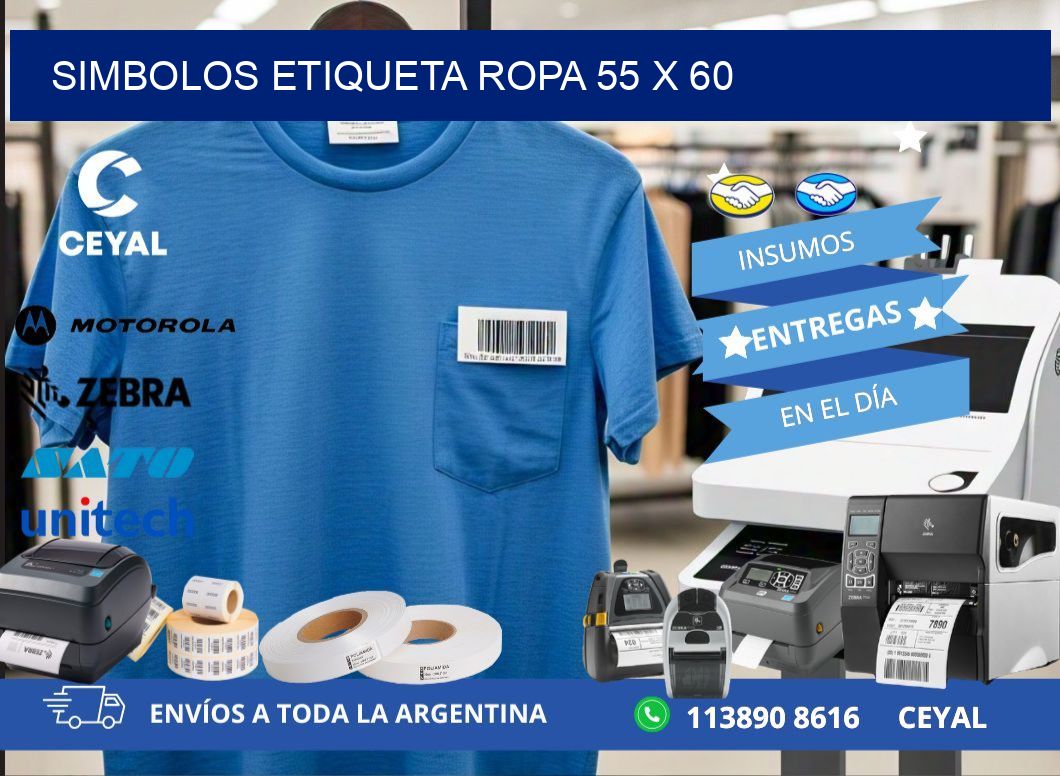 SIMBOLOS ETIQUETA ROPA 55 x 60