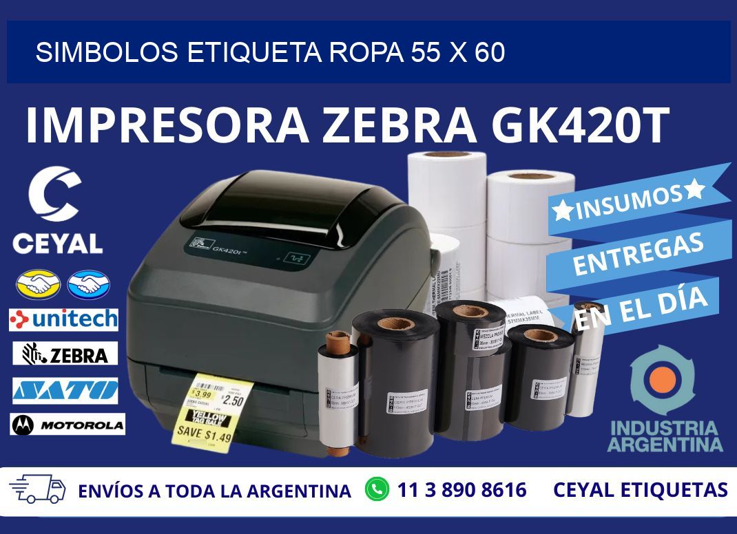 SIMBOLOS ETIQUETA ROPA 55 x 60