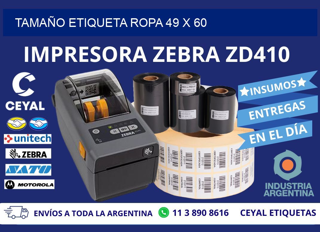 TAMAÑO ETIQUETA ROPA 49 x 60