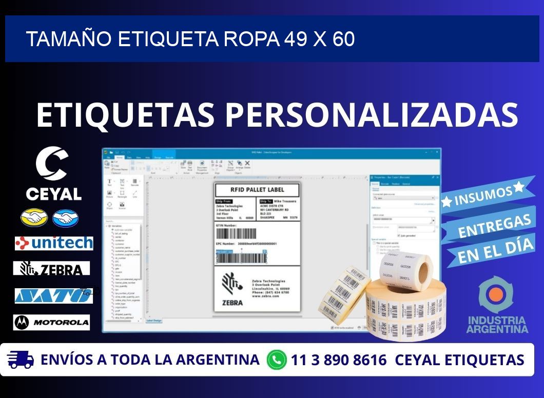 TAMAÑO ETIQUETA ROPA 49 x 60