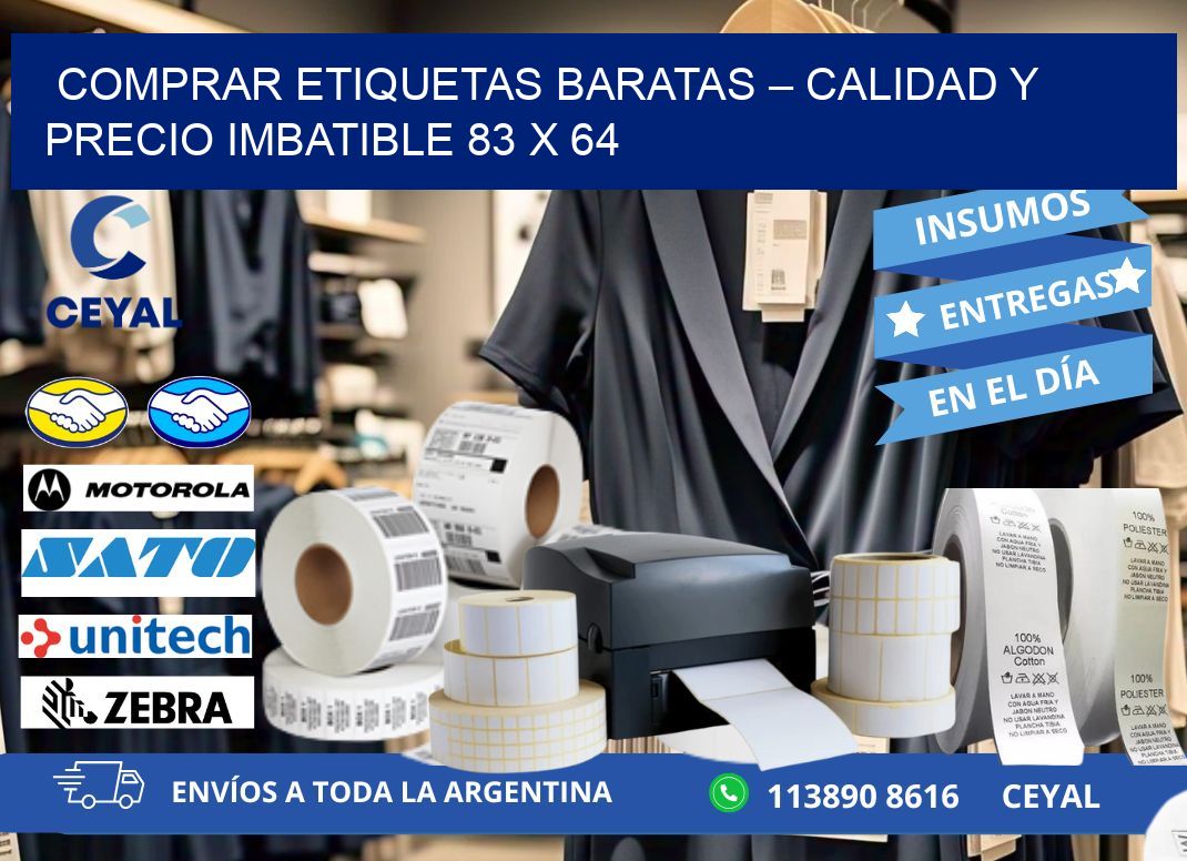 COMPRAR ETIQUETAS BARATAS – CALIDAD Y PRECIO IMBATIBLE 83 x 64