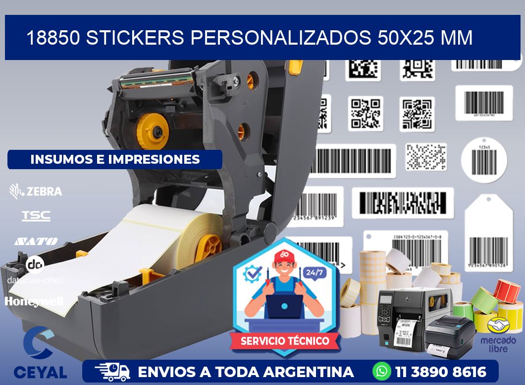 18850 STICKERS PERSONALIZADOS 50x25 mm