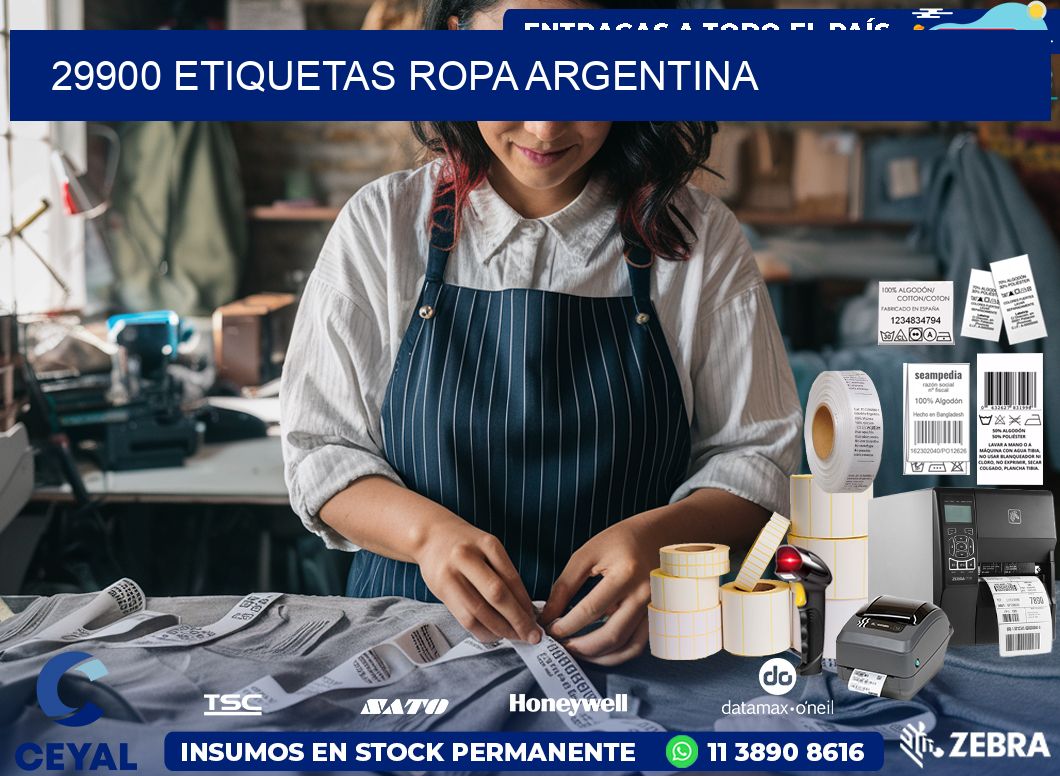 29900 ETIQUETAS ROPA ARGENTINA