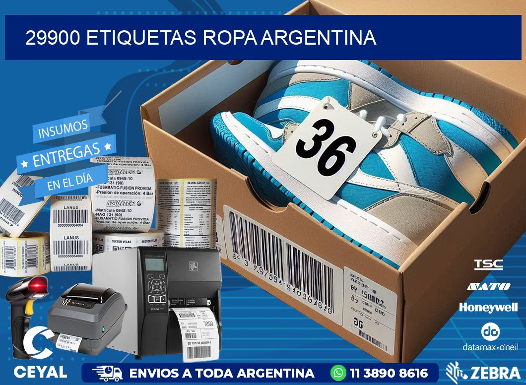29900 ETIQUETAS ROPA ARGENTINA