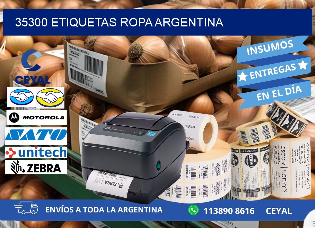 35300 ETIQUETAS ROPA ARGENTINA