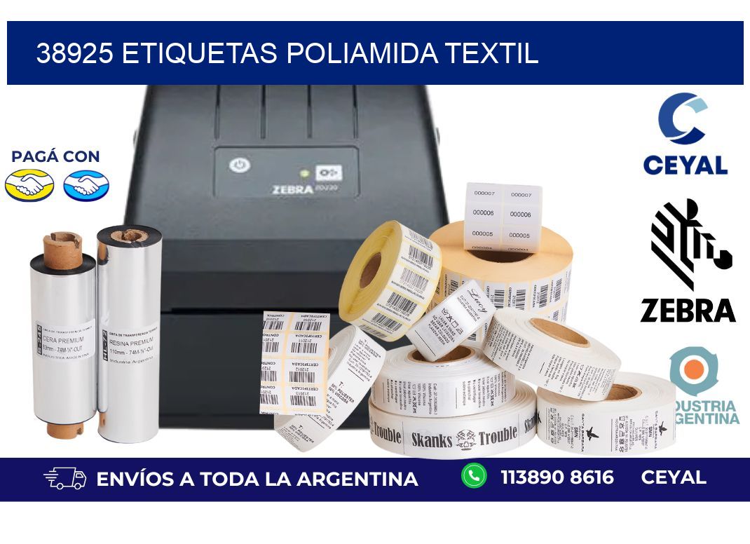 38925 ETIQUETAS POLIAMIDA TEXTIL