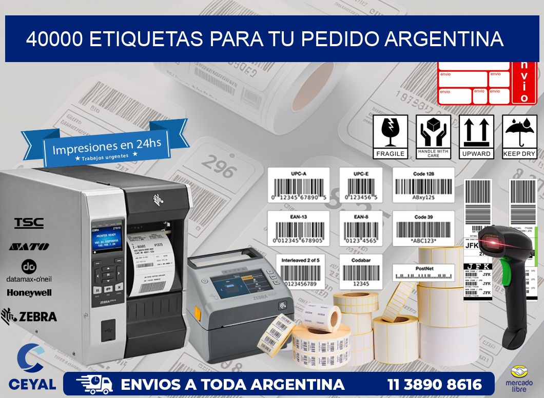 40000 ETIQUETAS PARA TU PEDIDO ARGENTINA
