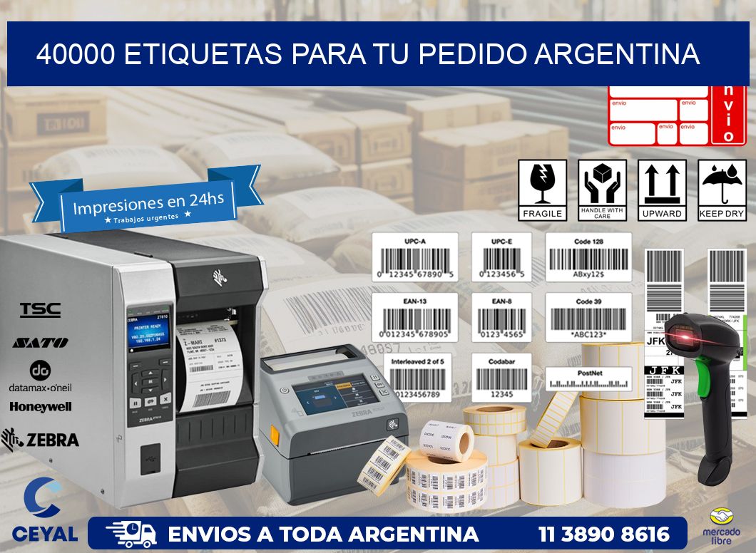 40000 ETIQUETAS PARA TU PEDIDO ARGENTINA
