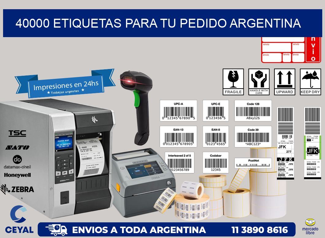 40000 ETIQUETAS PARA TU PEDIDO ARGENTINA