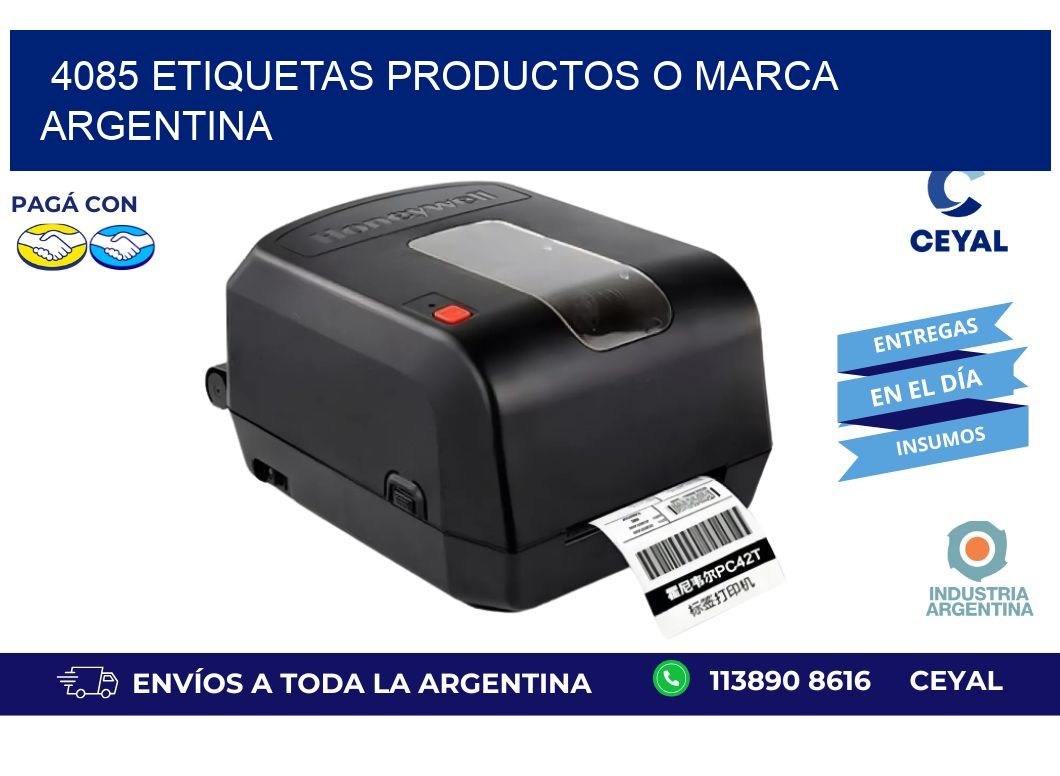 4085 ETIQUETAS PRODUCTOS O MARCA ARGENTINA