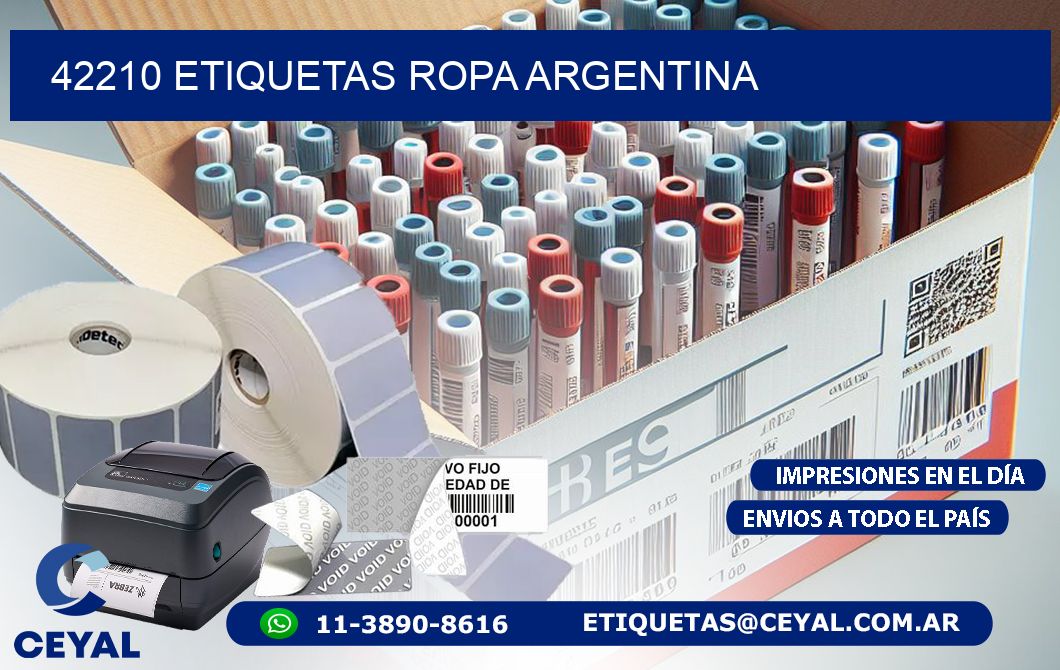 42210 ETIQUETAS ROPA ARGENTINA