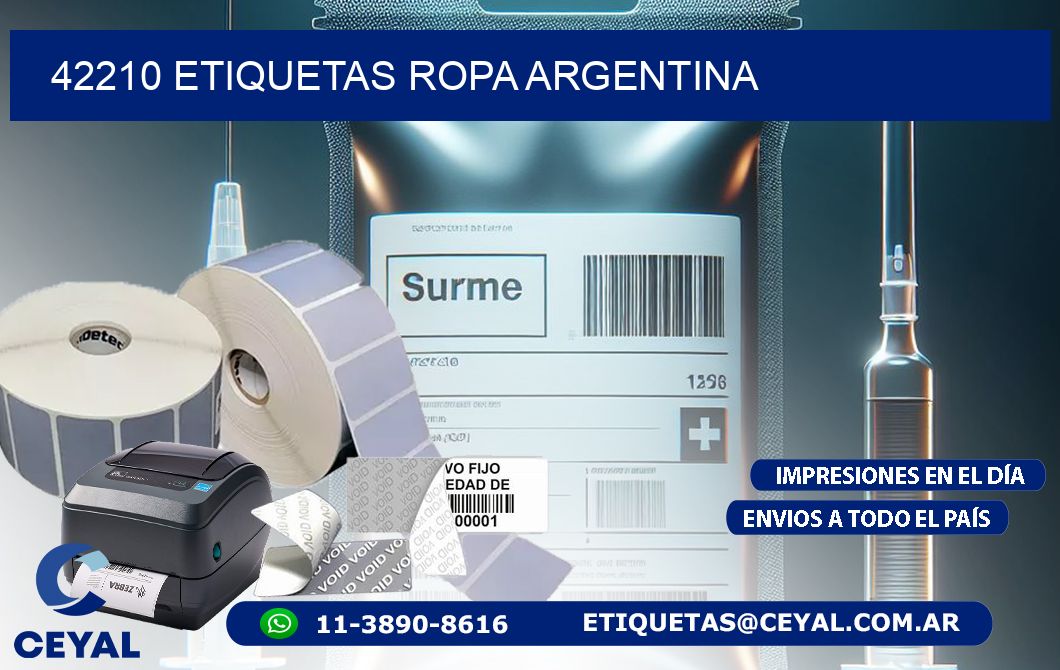 42210 ETIQUETAS ROPA ARGENTINA