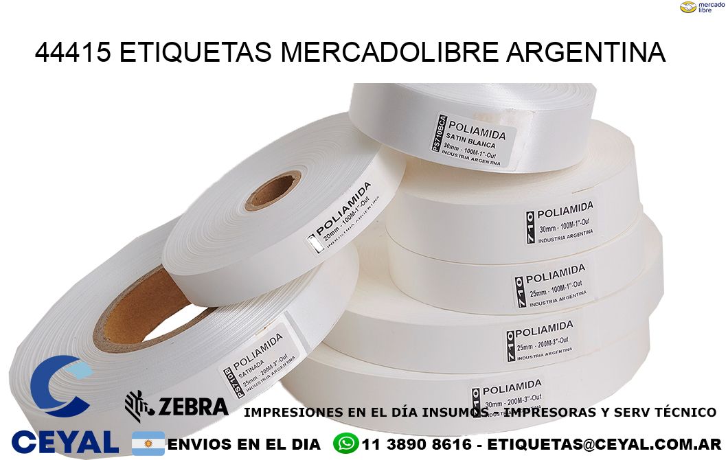 44415 ETIQUETAS MERCADOLIBRE ARGENTINA