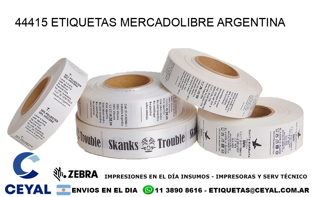 44415 ETIQUETAS MERCADOLIBRE ARGENTINA