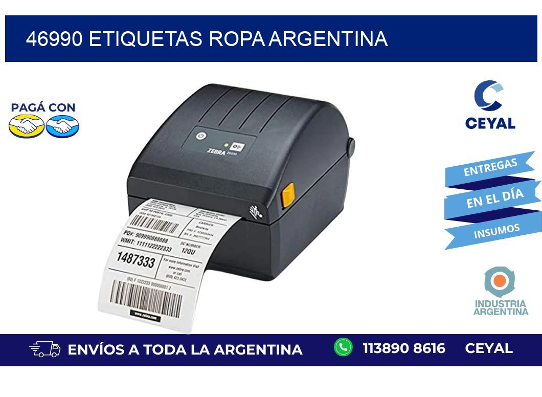 46990 ETIQUETAS ROPA ARGENTINA