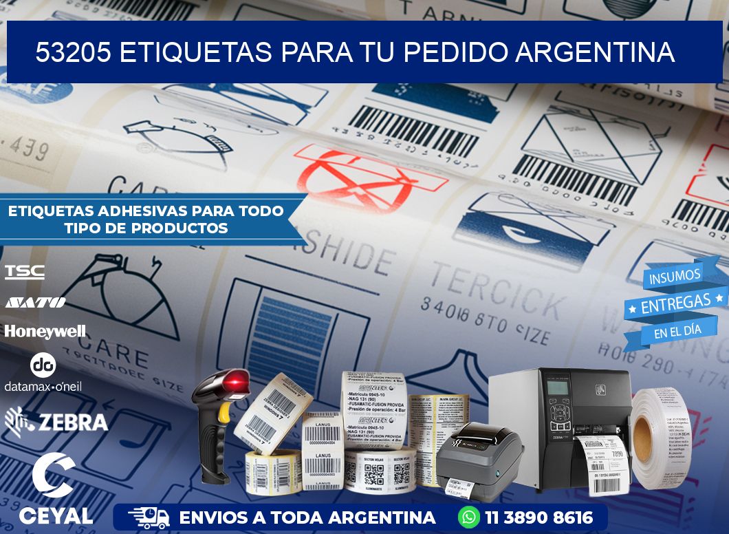 53205 ETIQUETAS PARA TU PEDIDO ARGENTINA