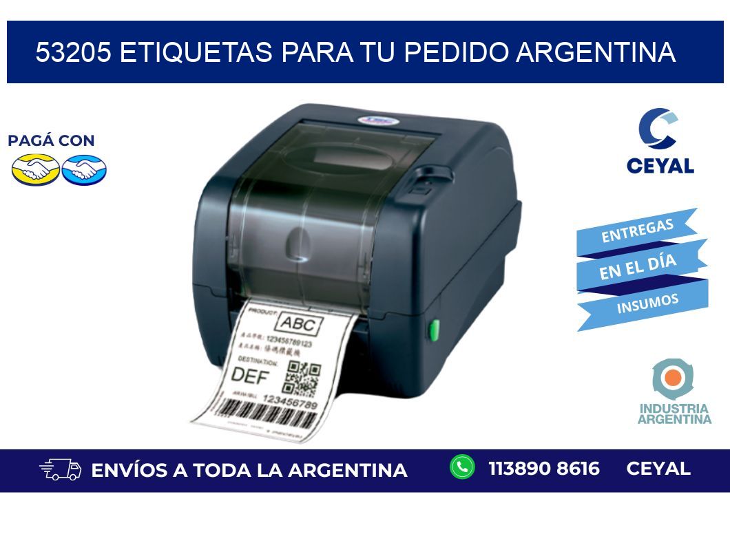 53205 ETIQUETAS PARA TU PEDIDO ARGENTINA