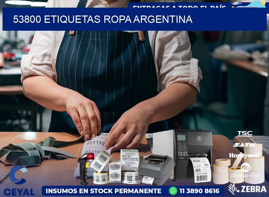 53800 ETIQUETAS ROPA ARGENTINA