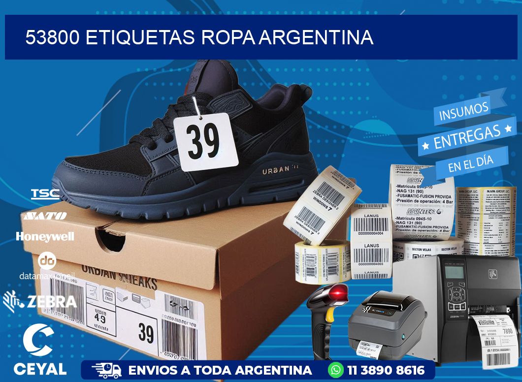 53800 ETIQUETAS ROPA ARGENTINA