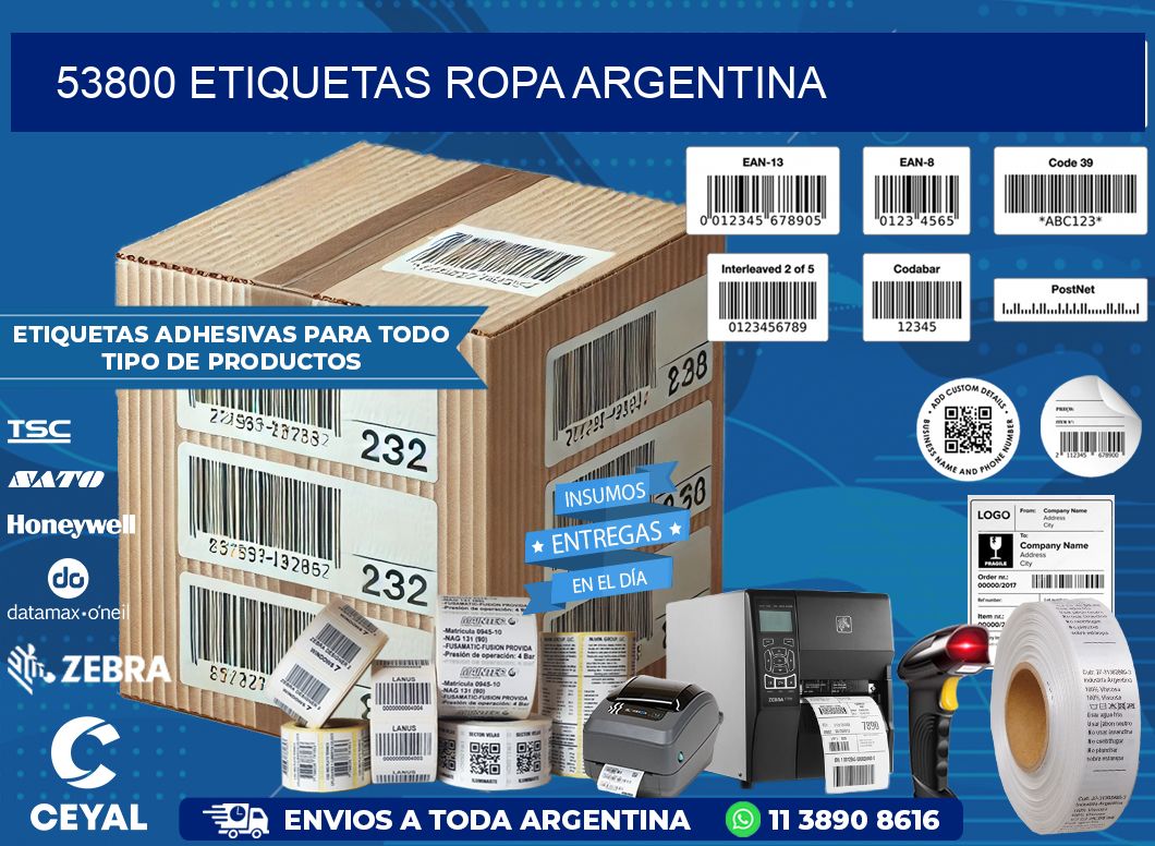 53800 ETIQUETAS ROPA ARGENTINA