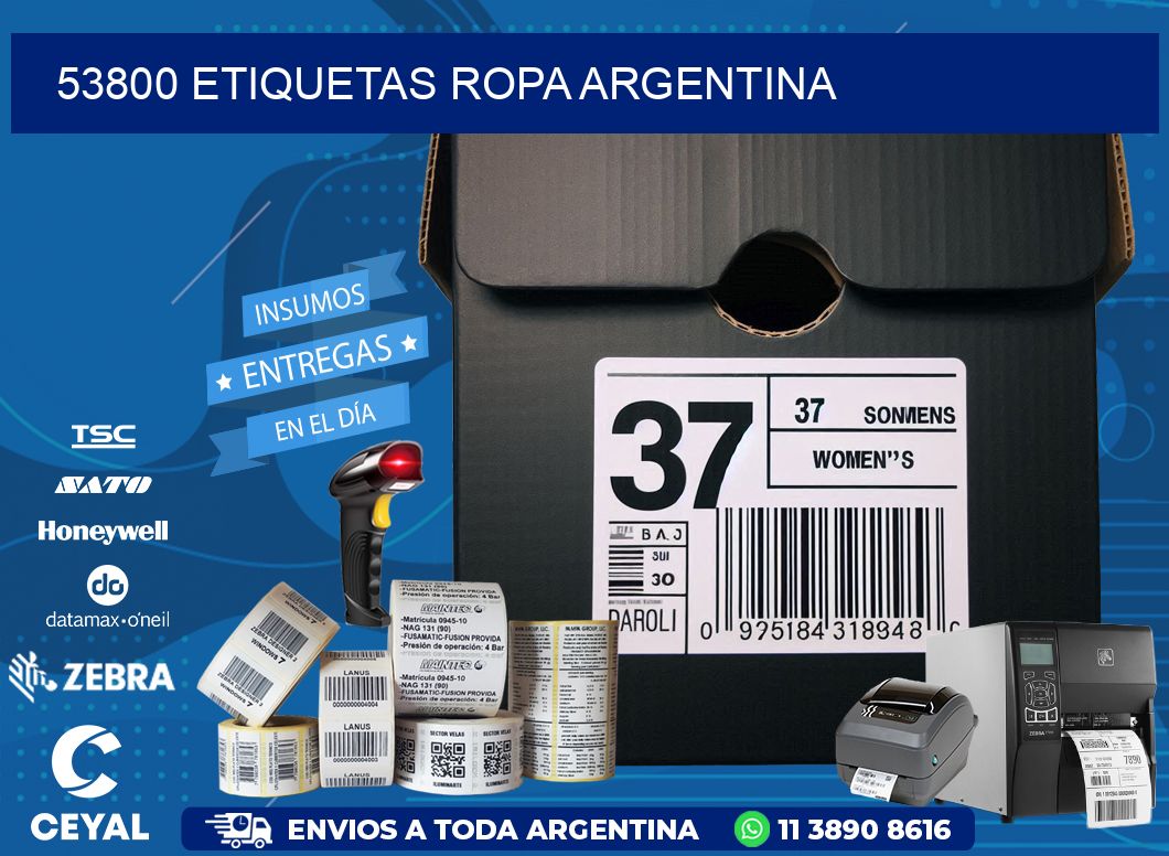 53800 ETIQUETAS ROPA ARGENTINA