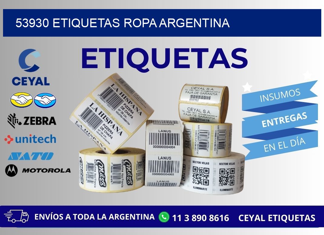 53930 ETIQUETAS ROPA ARGENTINA