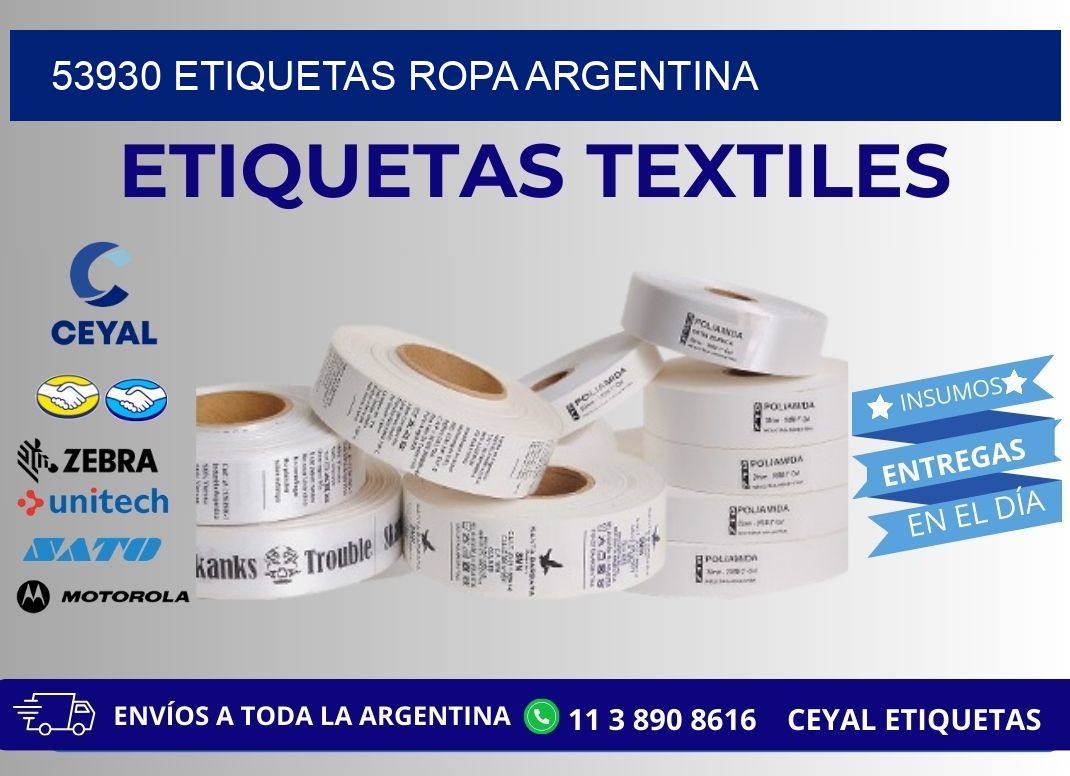 53930 ETIQUETAS ROPA ARGENTINA
