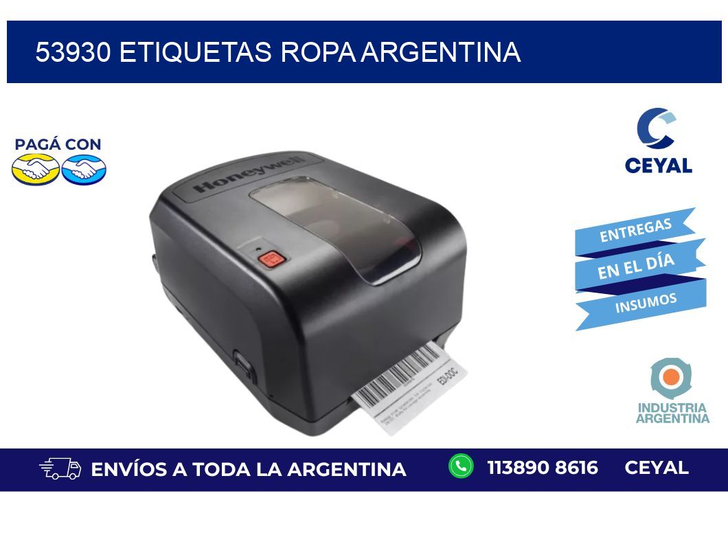 53930 ETIQUETAS ROPA ARGENTINA