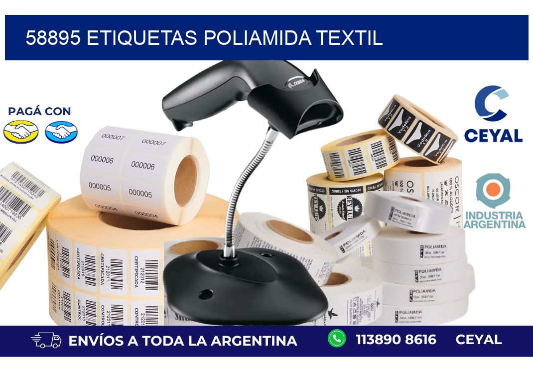 58895 ETIQUETAS POLIAMIDA TEXTIL