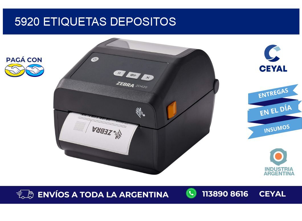 5920 ETIQUETAS DEPOSITOS