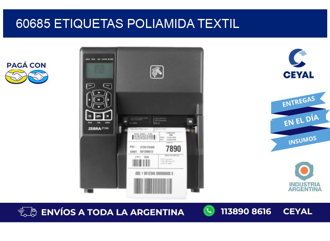 60685 ETIQUETAS POLIAMIDA TEXTIL
