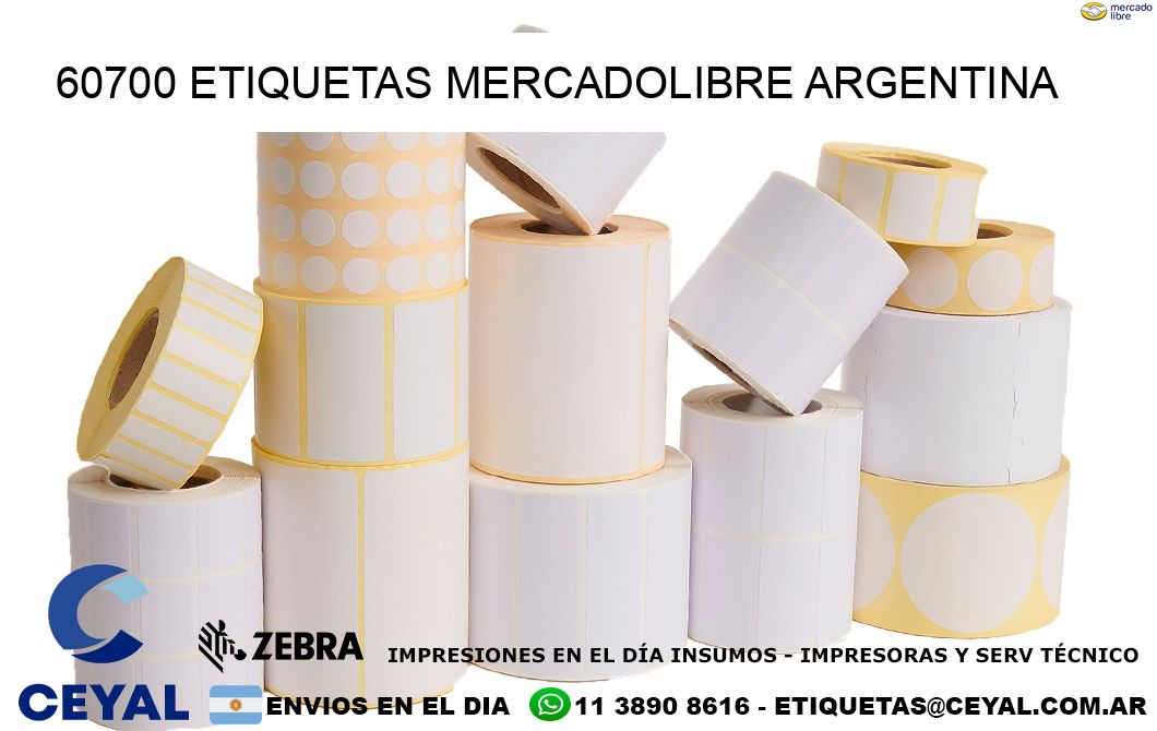 60700 ETIQUETAS MERCADOLIBRE ARGENTINA