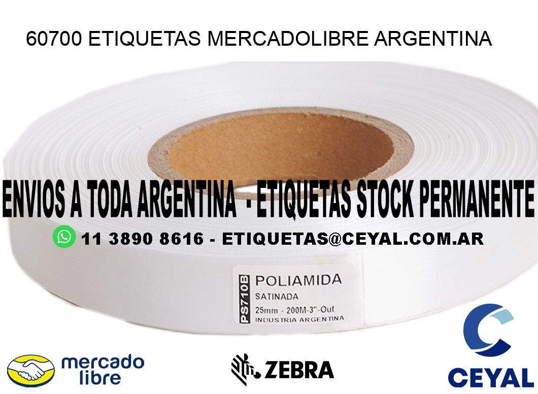 60700 ETIQUETAS MERCADOLIBRE ARGENTINA