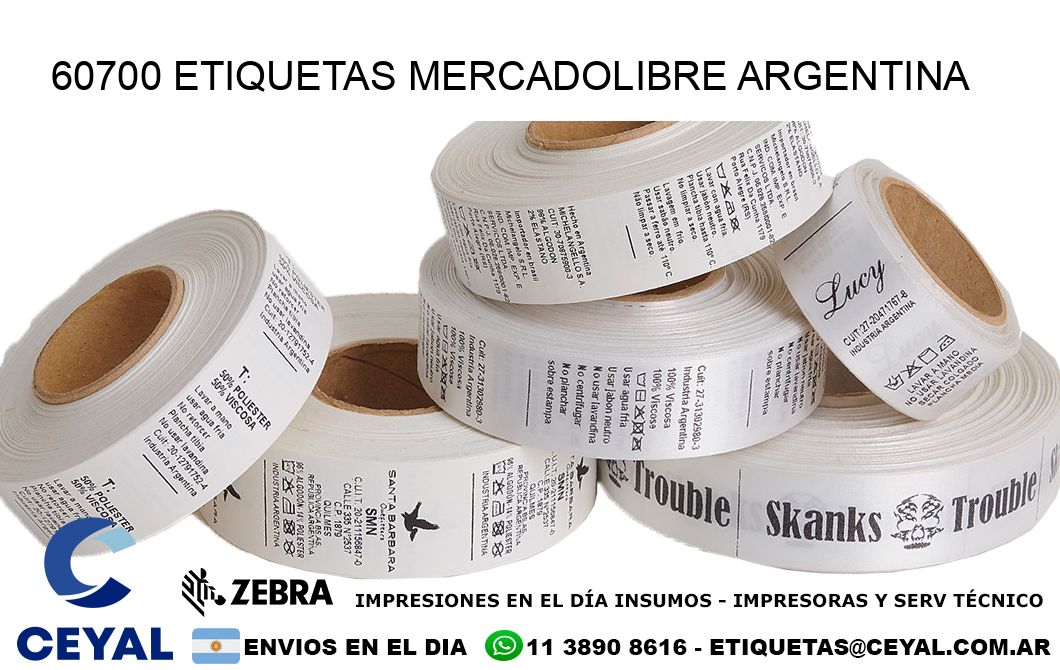 60700 ETIQUETAS MERCADOLIBRE ARGENTINA