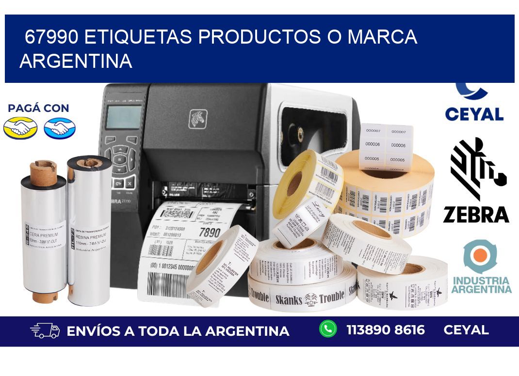 67990 ETIQUETAS PRODUCTOS O MARCA ARGENTINA