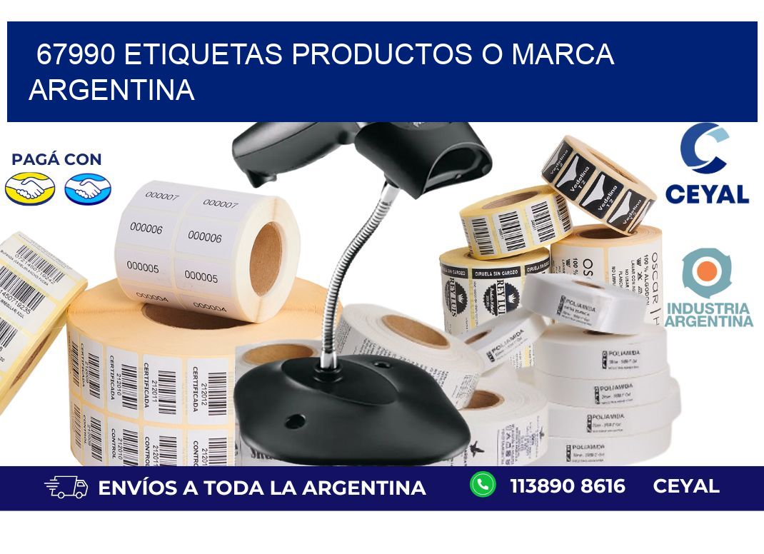 67990 ETIQUETAS PRODUCTOS O MARCA ARGENTINA