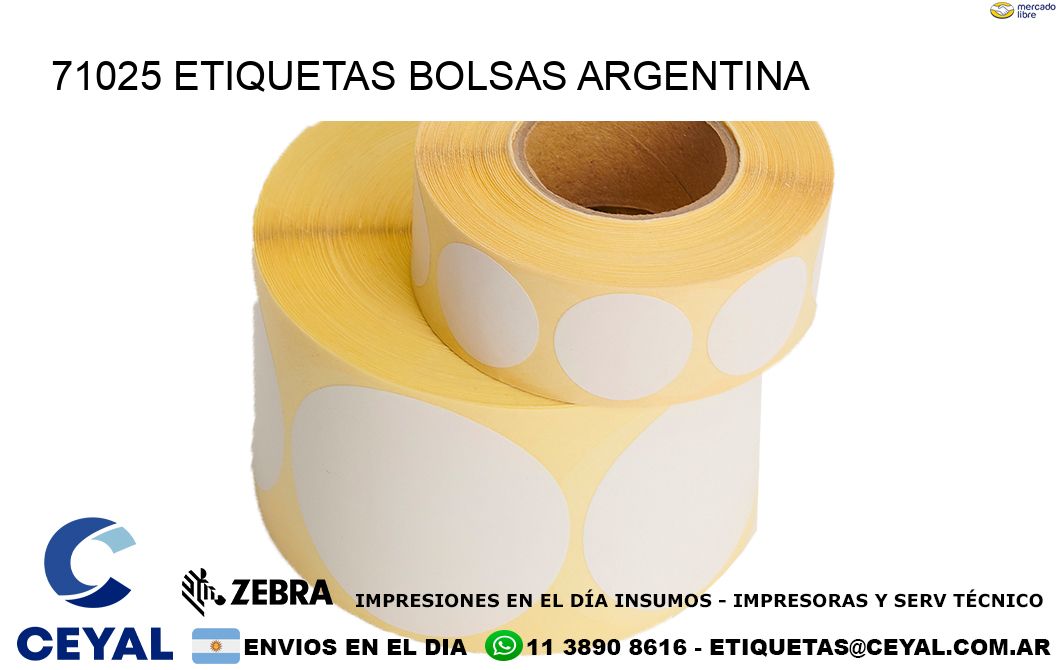 71025 ETIQUETAS BOLSAS ARGENTINA
