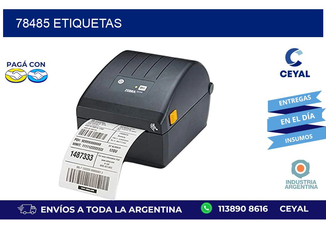 78485 ETIQUETAS
