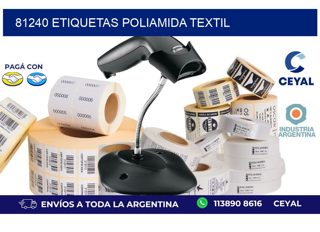 81240 ETIQUETAS POLIAMIDA TEXTIL