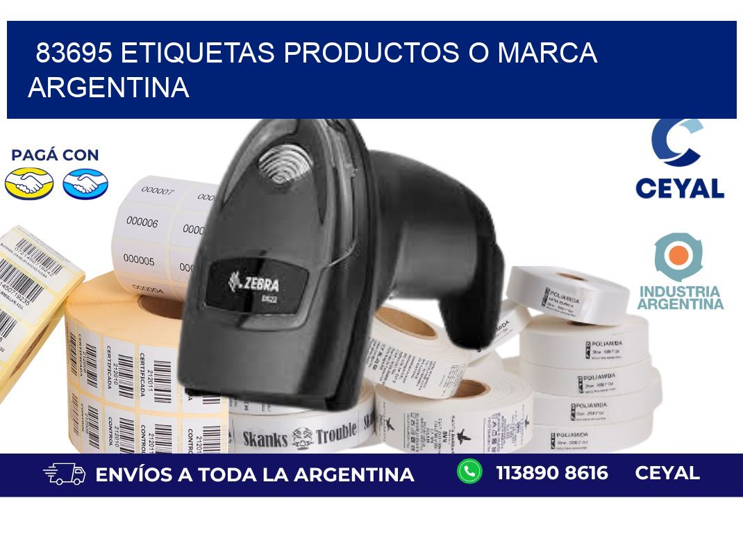 83695 ETIQUETAS PRODUCTOS O MARCA ARGENTINA