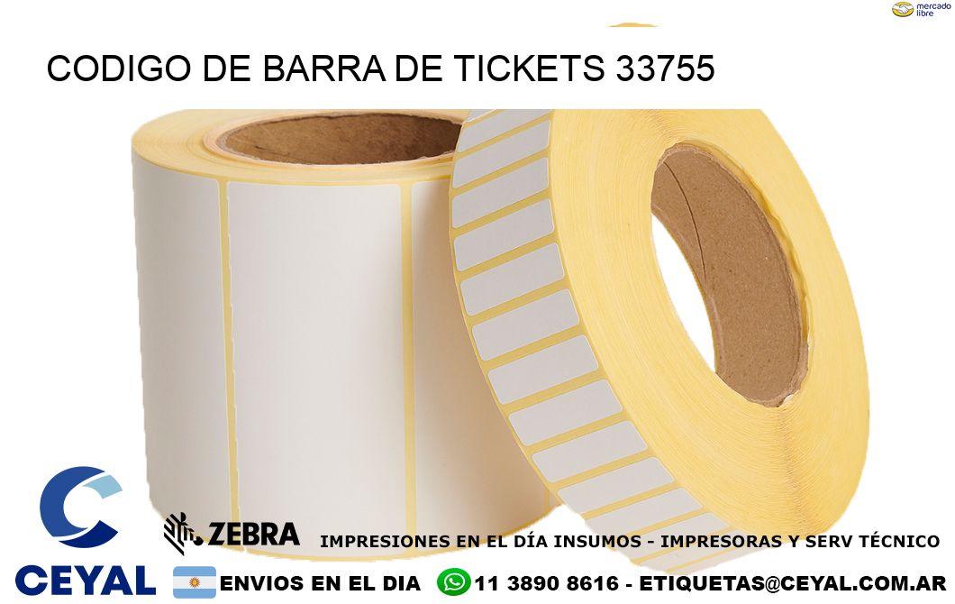 CODIGO DE BARRA DE TICKETS 33755