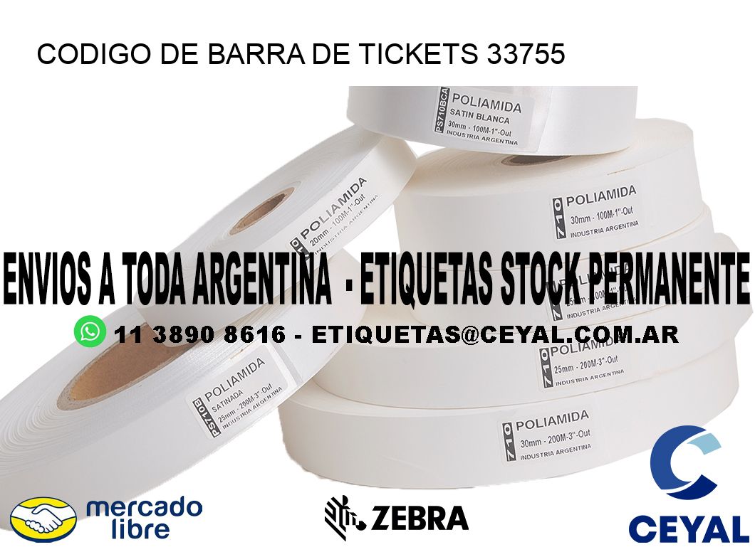 CODIGO DE BARRA DE TICKETS 33755